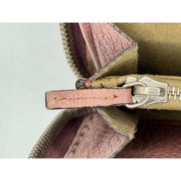 Fendi Roma Selleria Pink Pebbled Leather Zip-Around Wallet Full inclusion - Picture 15 of 16